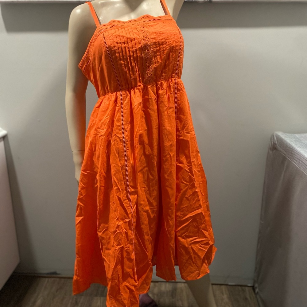 Orange Torrid Size 0 dress with adjustable straps.